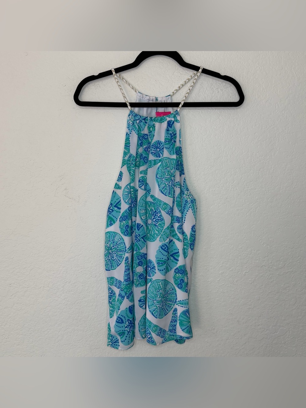 Lilly Pulitzer x Target Sea Urchin Starfish Shells Halter Blouse Womens Size XXL